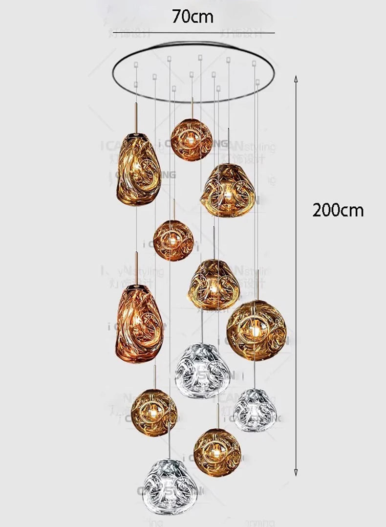 Gbbmade LED Ring Pendant Light For Living Room Chandeliers