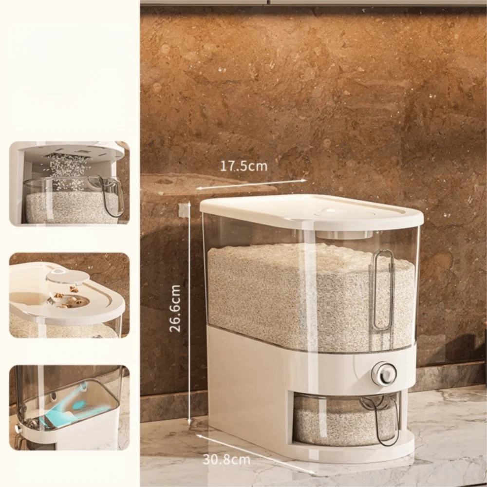 New Insect-proof Rice Storage Container 5/10KG Moisture Proof Rice Sealed Box Dry Food Dispenser Grains