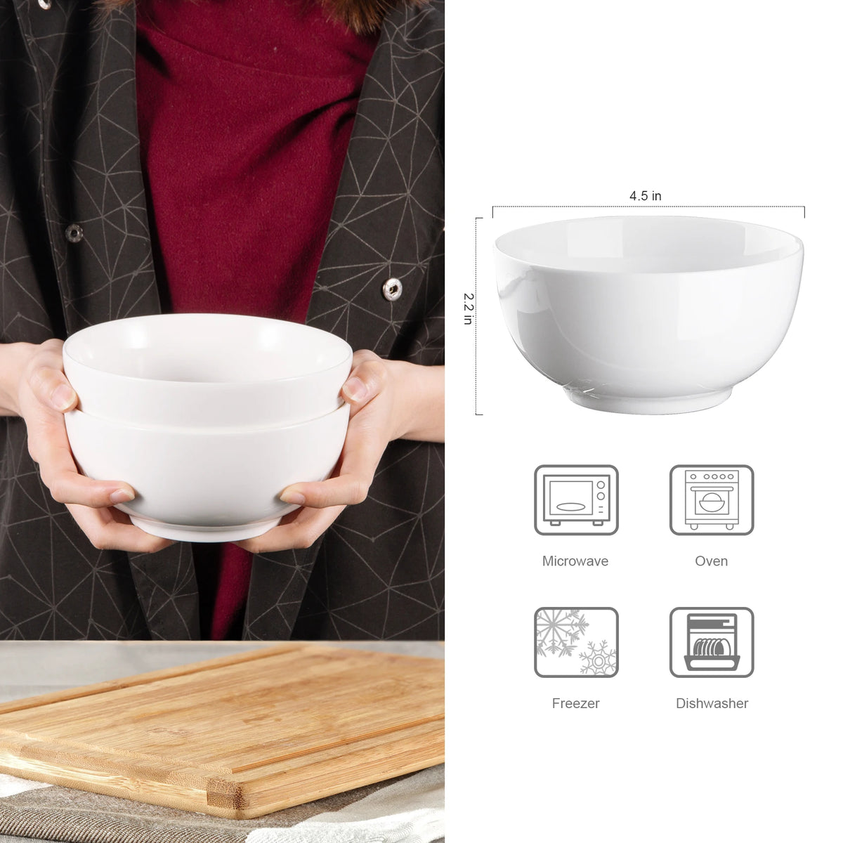 Premium Ceramic Bowls Set For Kitchen Serving Tableware