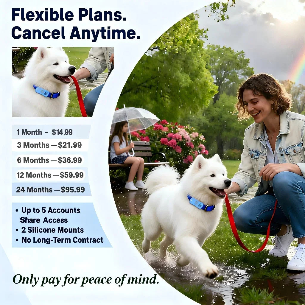 WANWAYTECH GPS Pet Tracker for Dogs Cats with IoT SIM