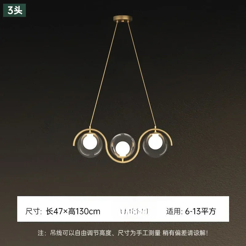 Nordic Bubble Waves Restaurant LED Pendant Light New Stylish for Dinning Living Room Chandeliers Home Decor Lamp Cream Bar Lamps