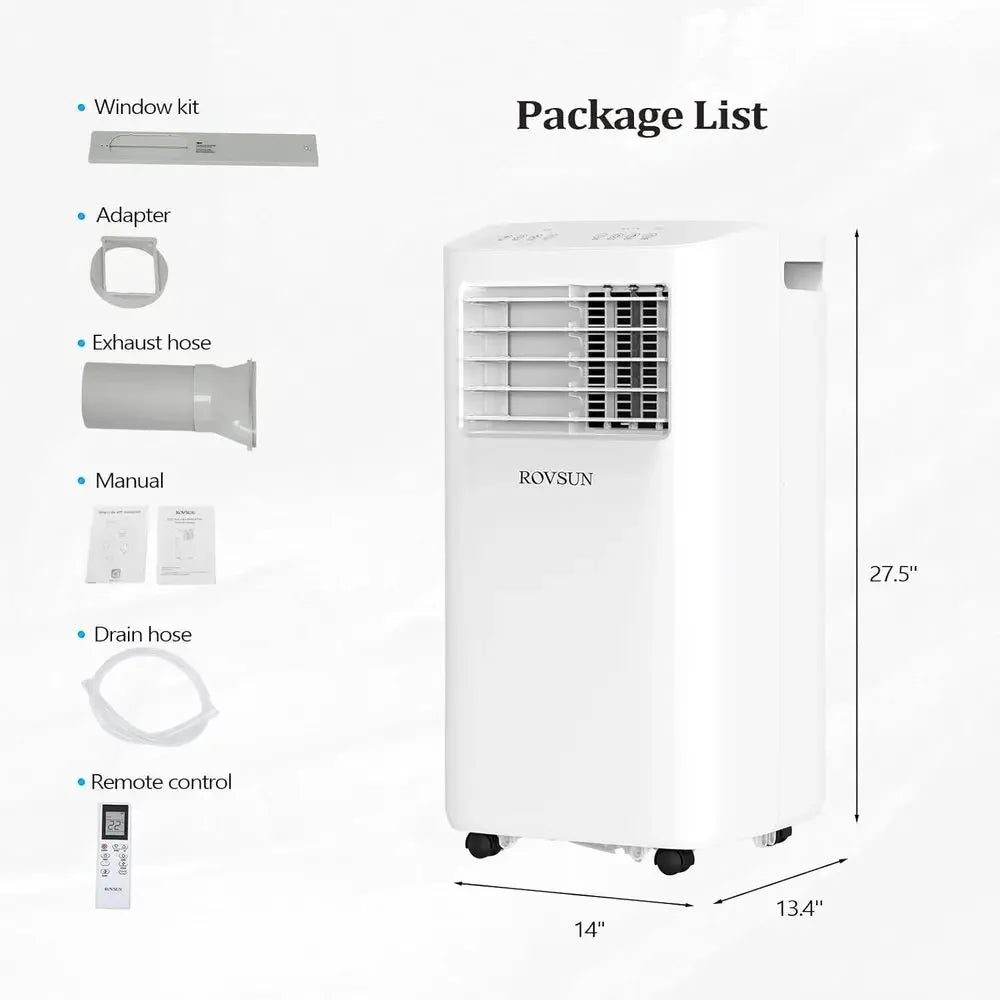 WiFi Enabled Smart 10000 BTU Portable Air Conditioner with Remote & APP Control, 3-in-1 Cooler, Dehumidifier & Fan, Powerful Roo