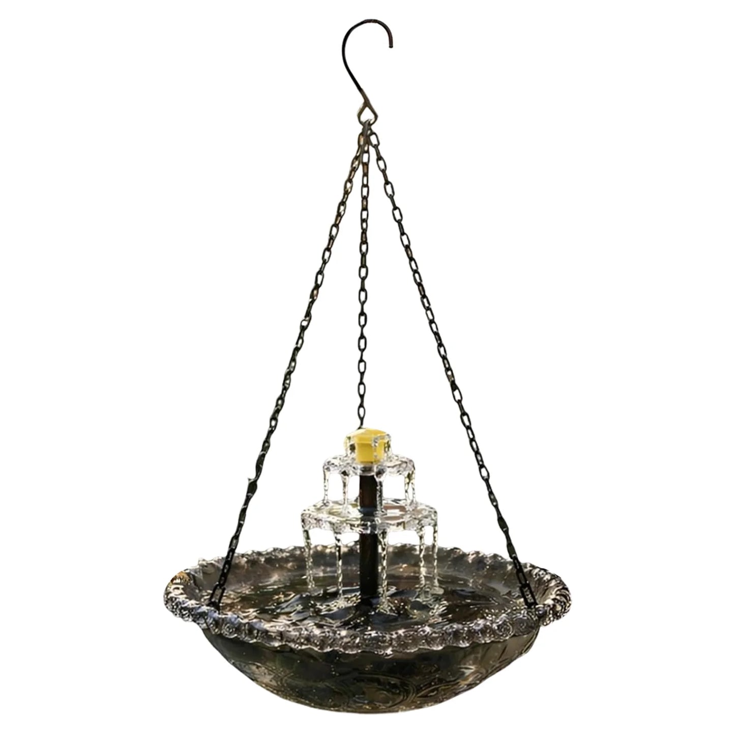 Solar Hanging Bird Bath Fountain for Outdoor Garden Decor