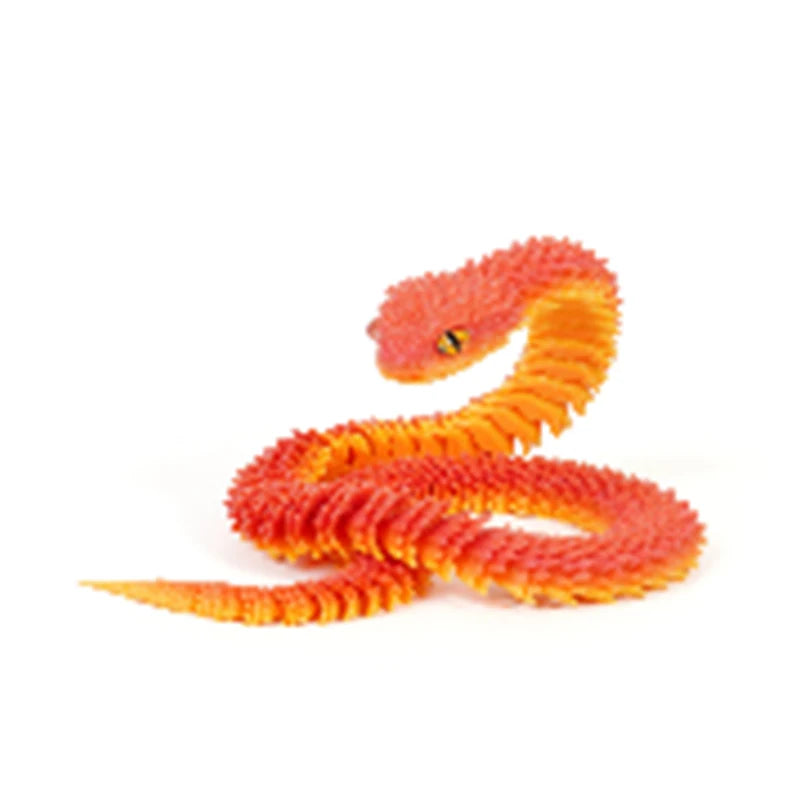 3D Printed Snake Decoration Colorful Model 3D Printed Animals Creative Toy Desk Accessories Room Decor Table Ornament 3 Sizes
