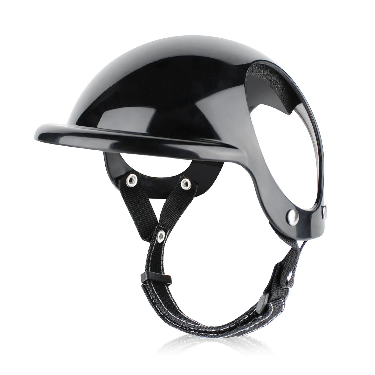 ATUBAN Dog Helmet for Medium Dog, Pet Motorcycle Helmet Ear Holes,Adjustable Belt for Outdoor Walking, Biking, Riding, Driving