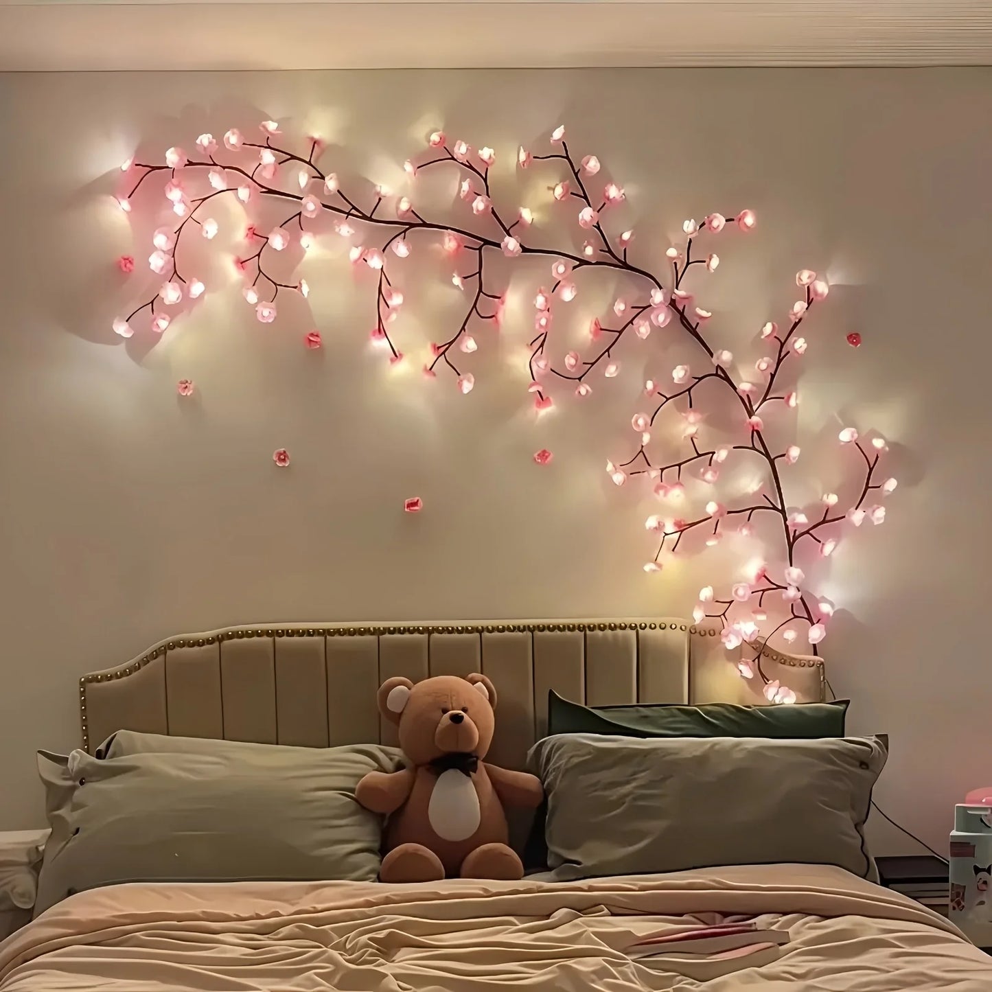 96LED cherry blossom tree light, DIY simulated cherry blossom bedroom decoration light, suitable for parties, restaurants, dance