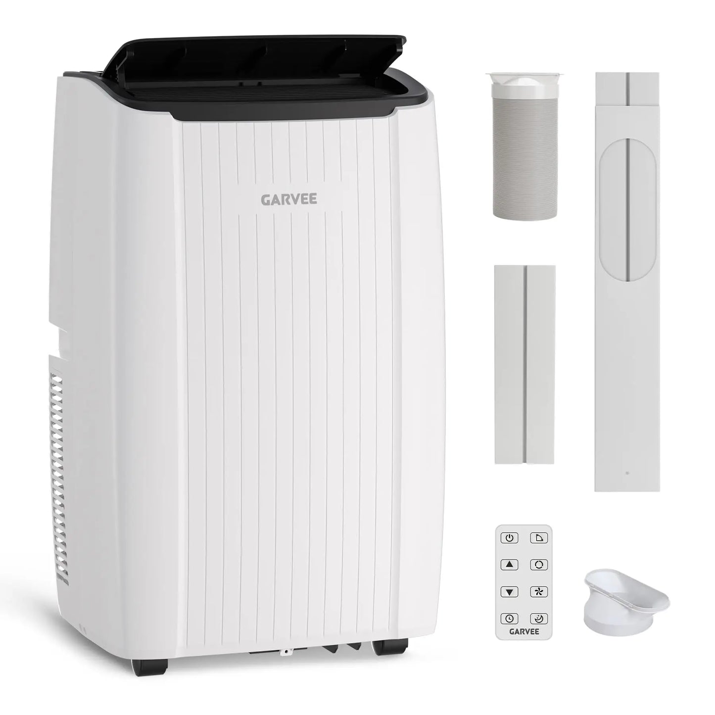 12000 BTU Portable Air Conditioner, Portable AC Unit with Dehumidifier, Fan and Remote Control, Energy Efficient Indoor AC Conditioner for Rooms Up to 550 Sq. ft., White