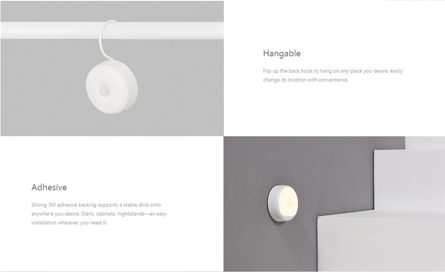 Yeelight LED Corridor Light Night Light Magnetic IR Remote Control Body Motion Sensor Light USB Rechargeable