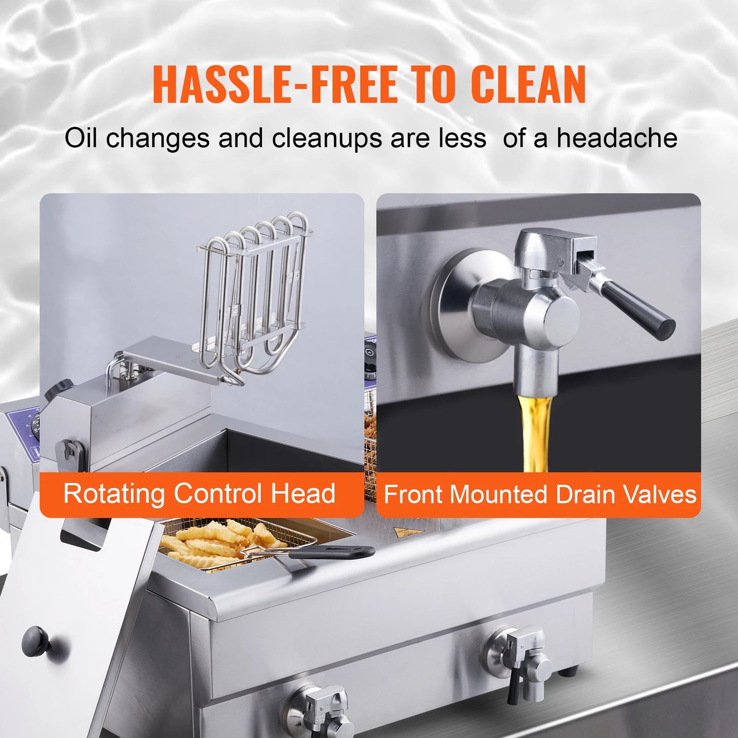 SucceBuy Electric Deep Fryer With Dual Removable Tanks Countertop