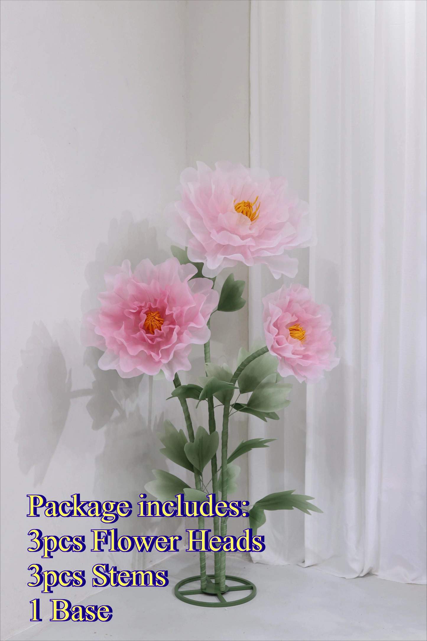 Waterproof Giant Silk Decorative Poppy Big Artificial Flowers Wedding Road Lead Flower Backdrop Decoration With Stand Home Decor