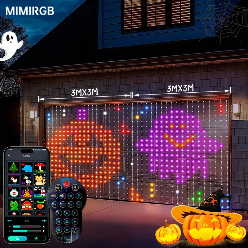MIMIRGB LED RGB Curtain Lights App Controlled Music Sync