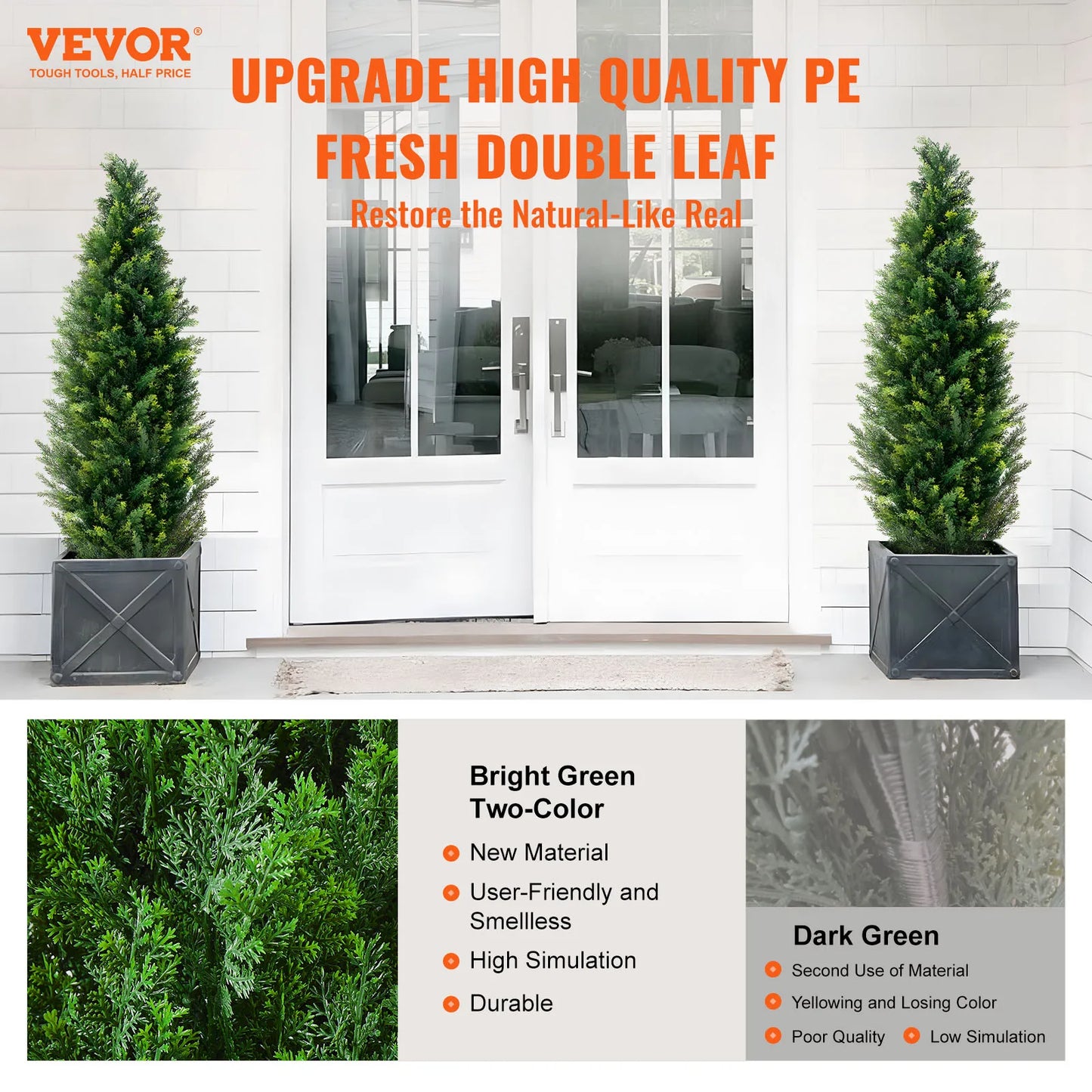 SucceBuy Artificial Cedar Topiary Tree Outdoor Decor Greenery