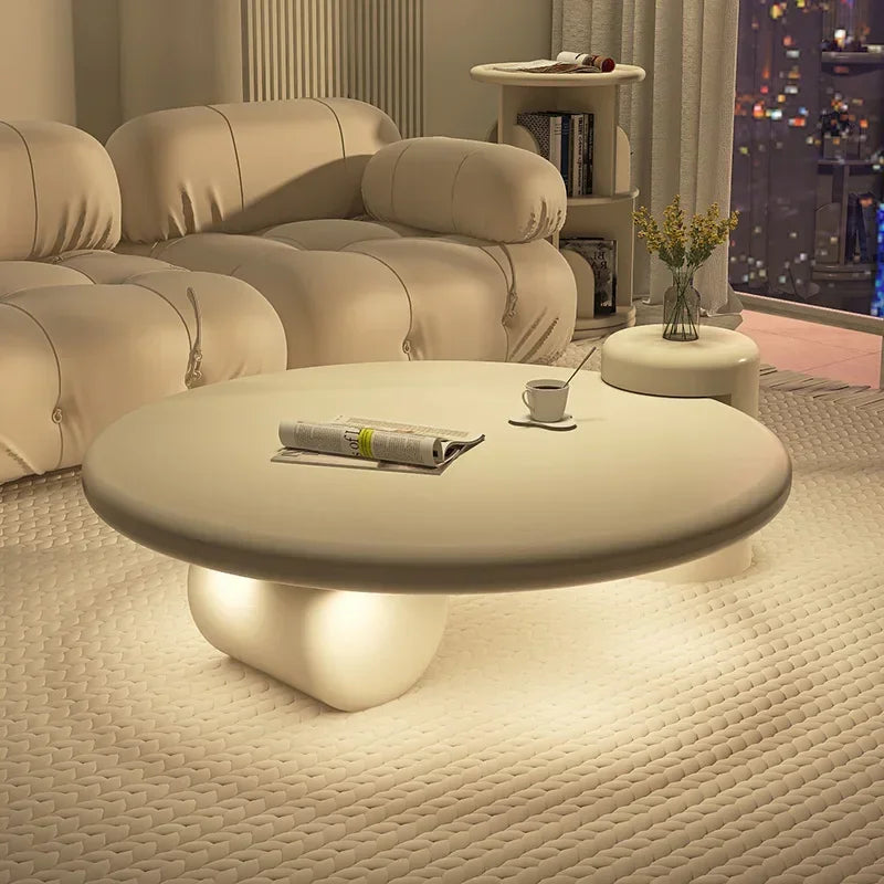 Modern Round Wood Coffee Table With Elegant Nordic Design