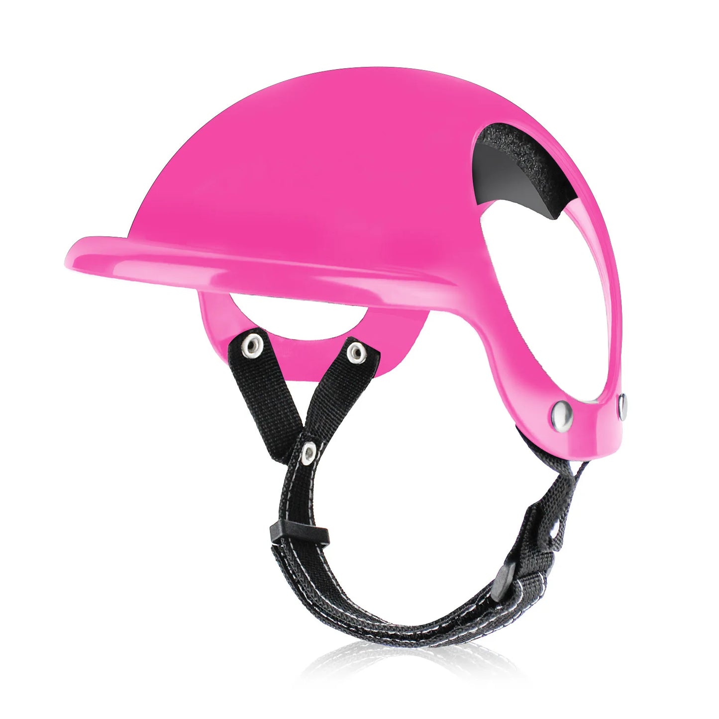 ATUBAN Dog Helmet for Medium Dog, Pet Motorcycle Helmet Ear Holes,Adjustable Belt for Outdoor Walking, Biking, Riding, Driving