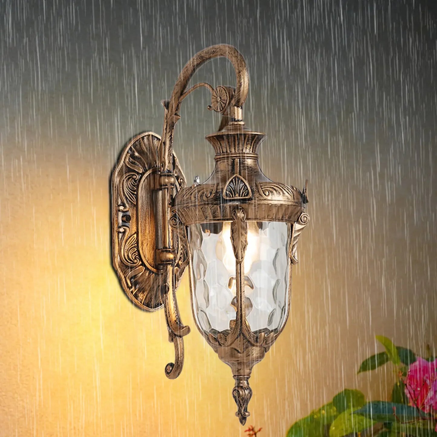 Bymaocar Waterproof Outdoor Wall Sconce Light Die Cast Aluminum