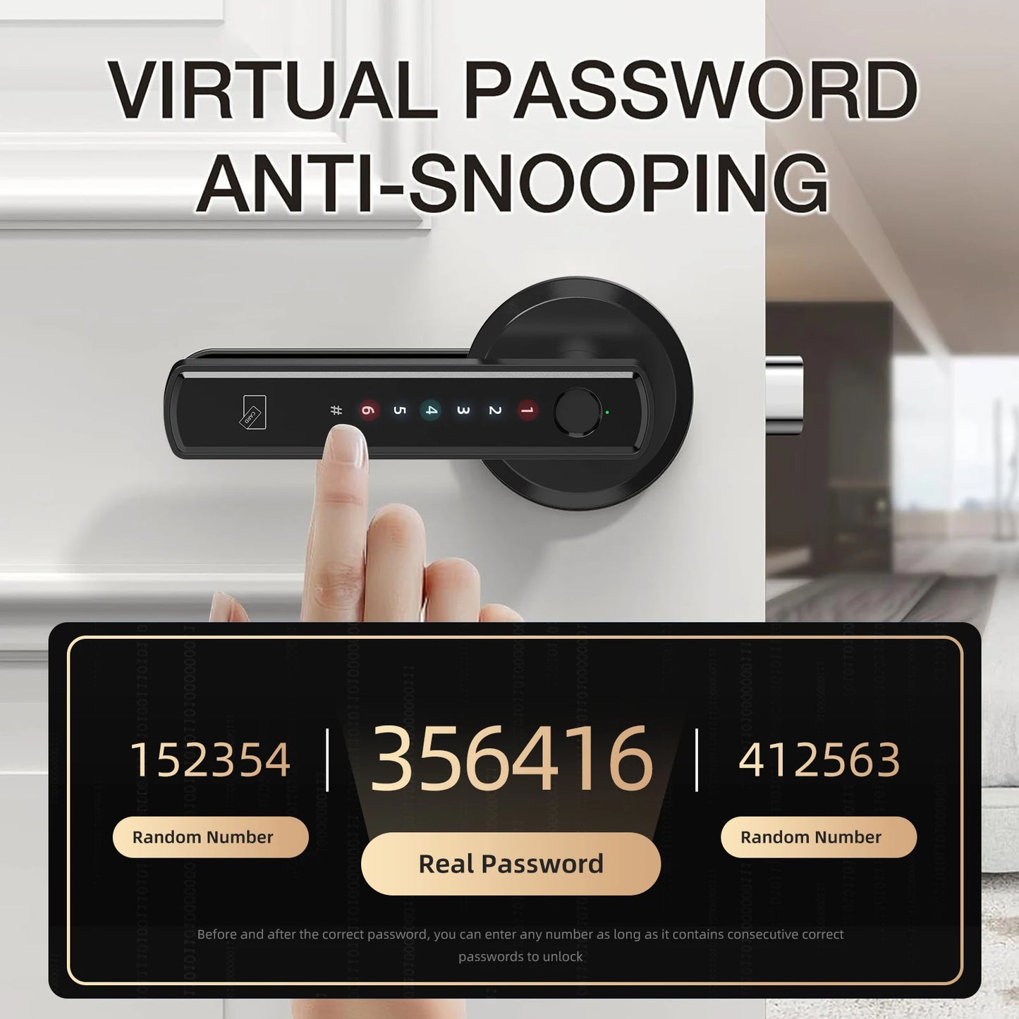 Viladepot Bluetooth Smart Door Lock With Fingerprint Keypad