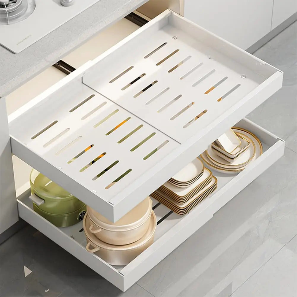 Garvee Stainless Steel Expandable Pull Out Cabinet Organizer