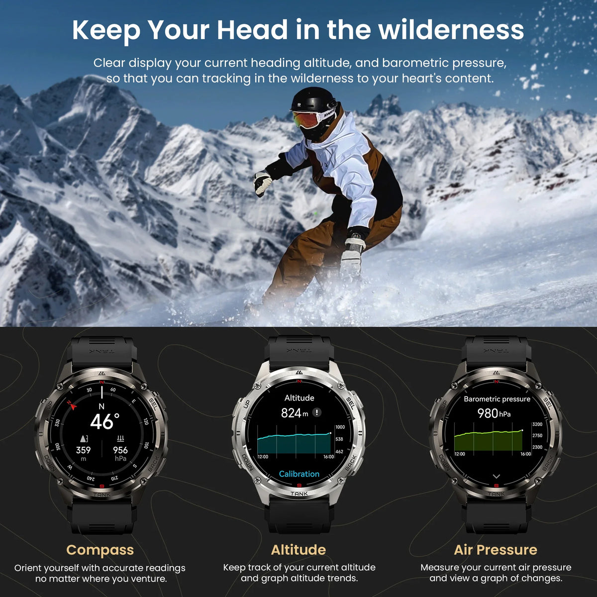 KOSPET Tank T3 Ultra 2 GPS Smart Watch Health Monitor
