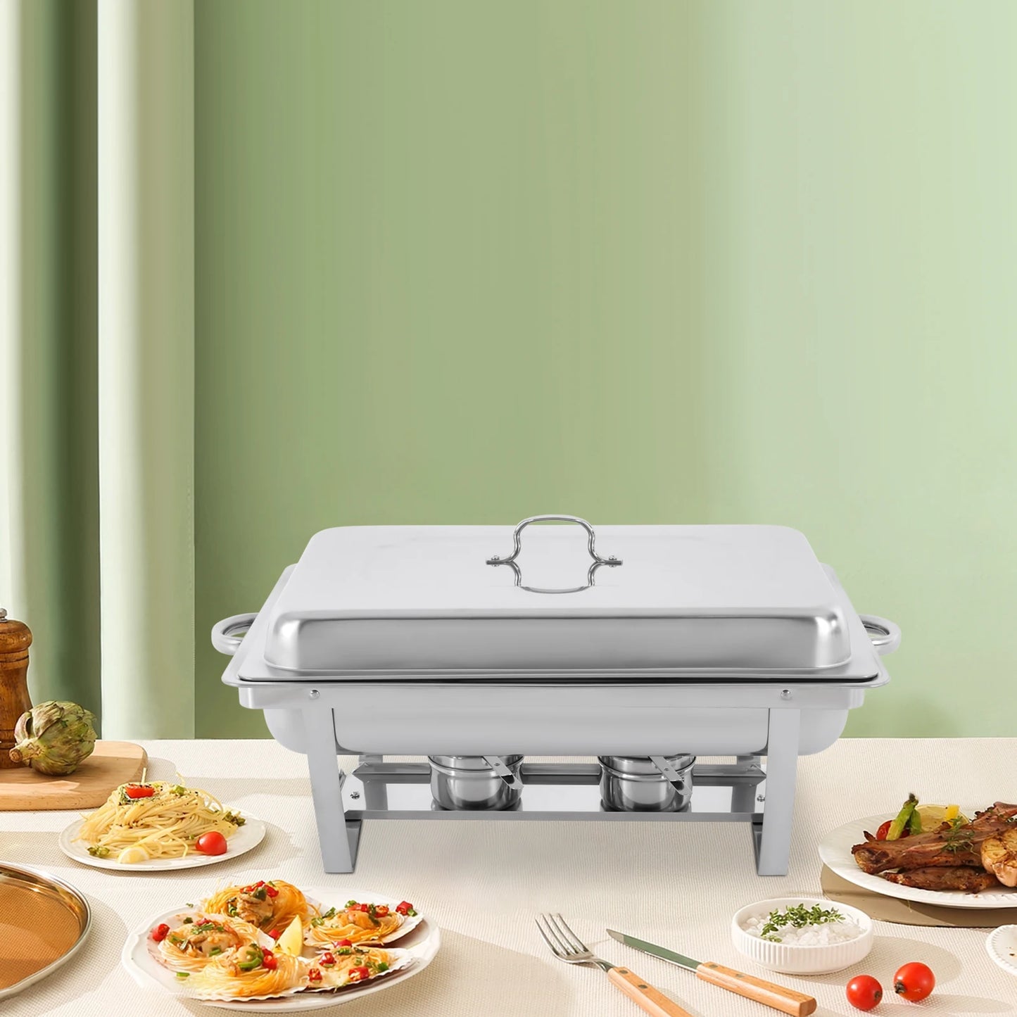 Stainless Steel Chafing Dish Buffet Set For Restaurants