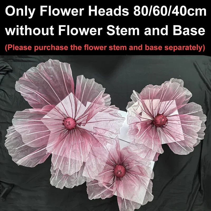 190cm Large Artificial Poppy Flowers Wedding Decor Props Road Lead Flowers Garden Wedding Decoration Window Display Home Decor