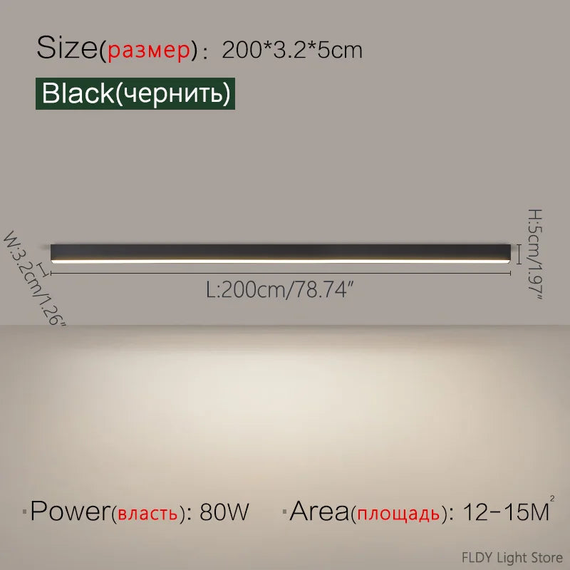 Minimalist living room lighting kitchen dining  bedroom dining room nordic modern aisle balcony strip light