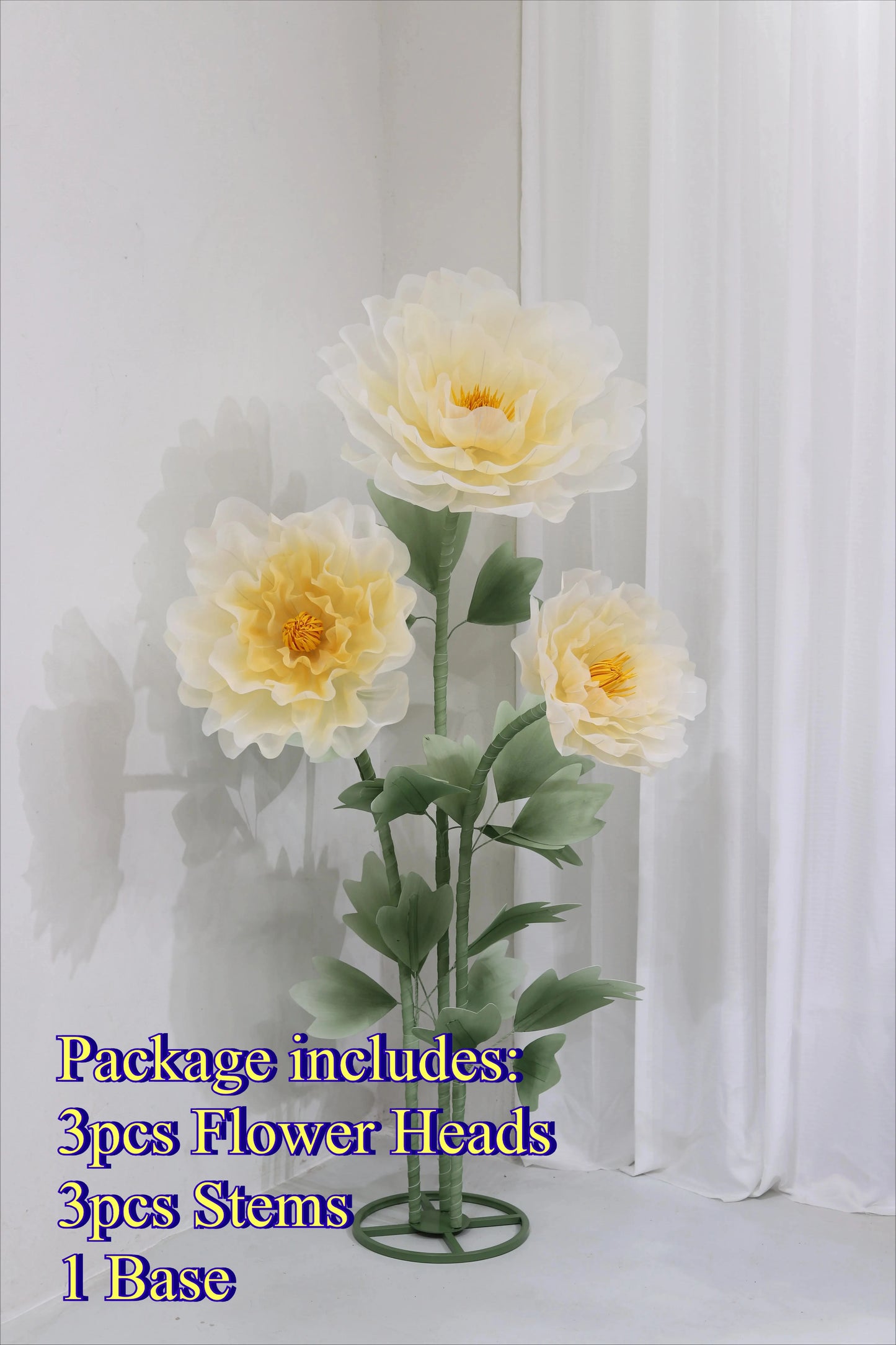 Waterproof Giant Silk Decorative Poppy Big Artificial Flowers Wedding Road Lead Flower Backdrop Decoration With Stand Home Decor
