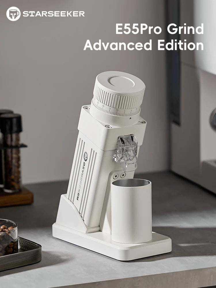 Starseeker E55Pro Electric Coffee Grinder Conical Burr Stepless Adjustment