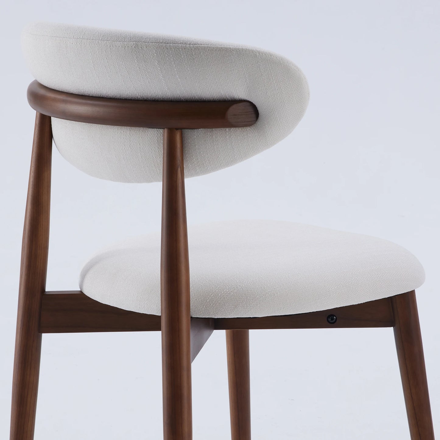 Farini Solid Wood Dining Chairs Set of 2 with Modern Fabric Upholstered for Dining Room