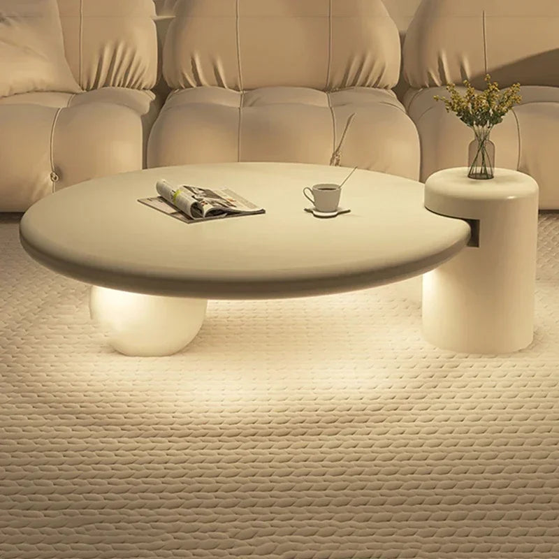 Modern Round Wood Coffee Table With Elegant Nordic Design
