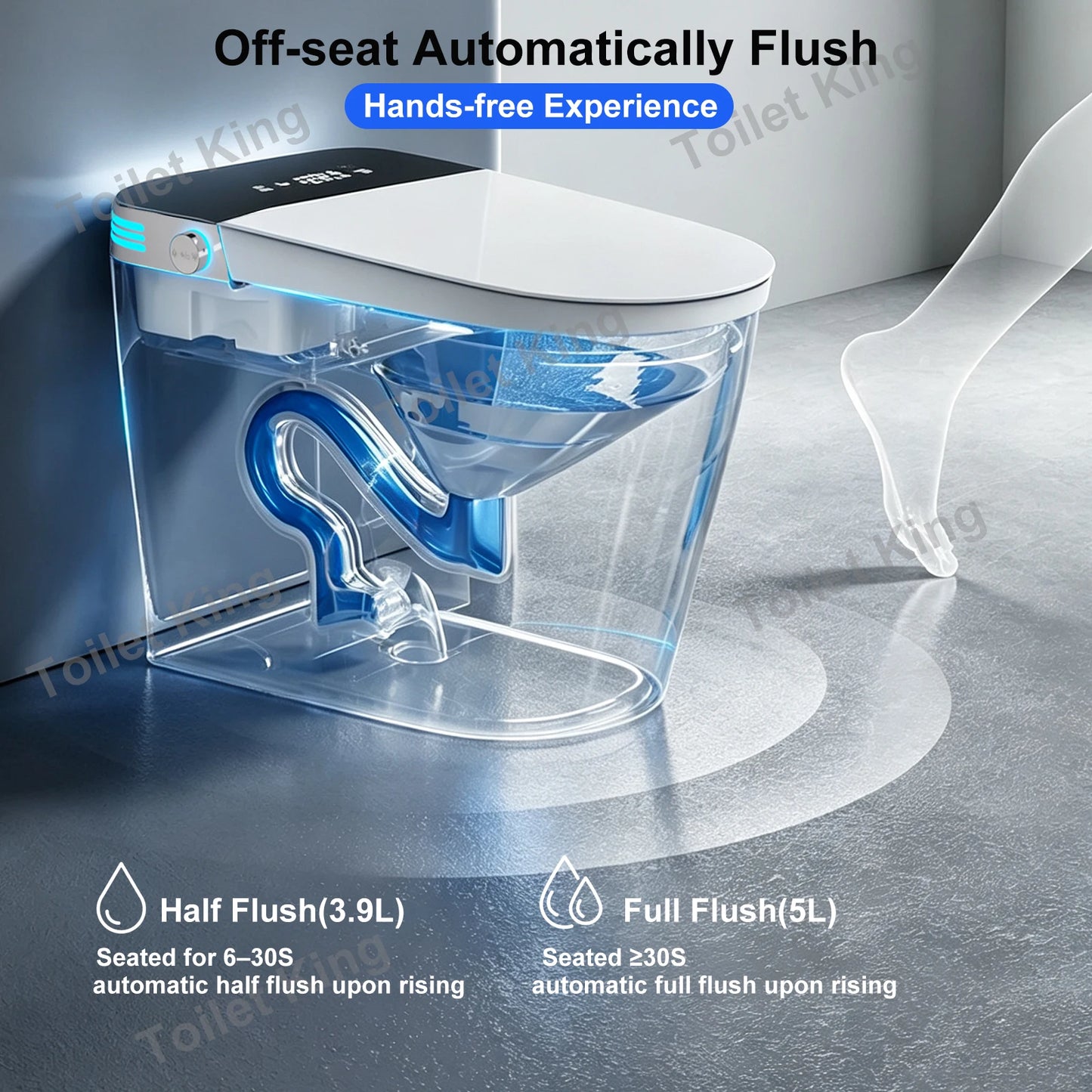 Smart Toilet With Built In Bidet And Heated Seat DualFlush