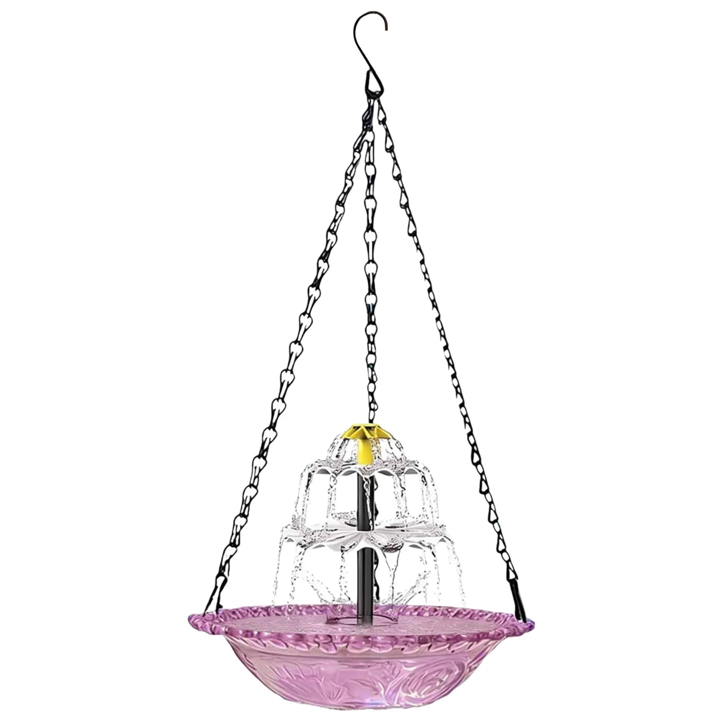 Solar Hanging Bird Bath Fountain for Outdoor Garden Decor