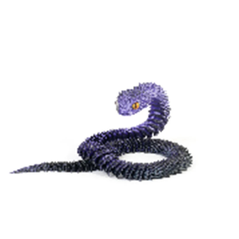 3D Printed Snake Decoration Colorful Model 3D Printed Animals Creative Toy Desk Accessories Room Decor Table Ornament 3 Sizes