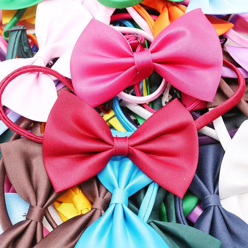 50pcs Cute Dog Fashion Bow Tie Dog Bowtie Bulk Pet Supplies Bow Tie Collars for Small Dogs Adjustable Puppy Pet Cat Accessories