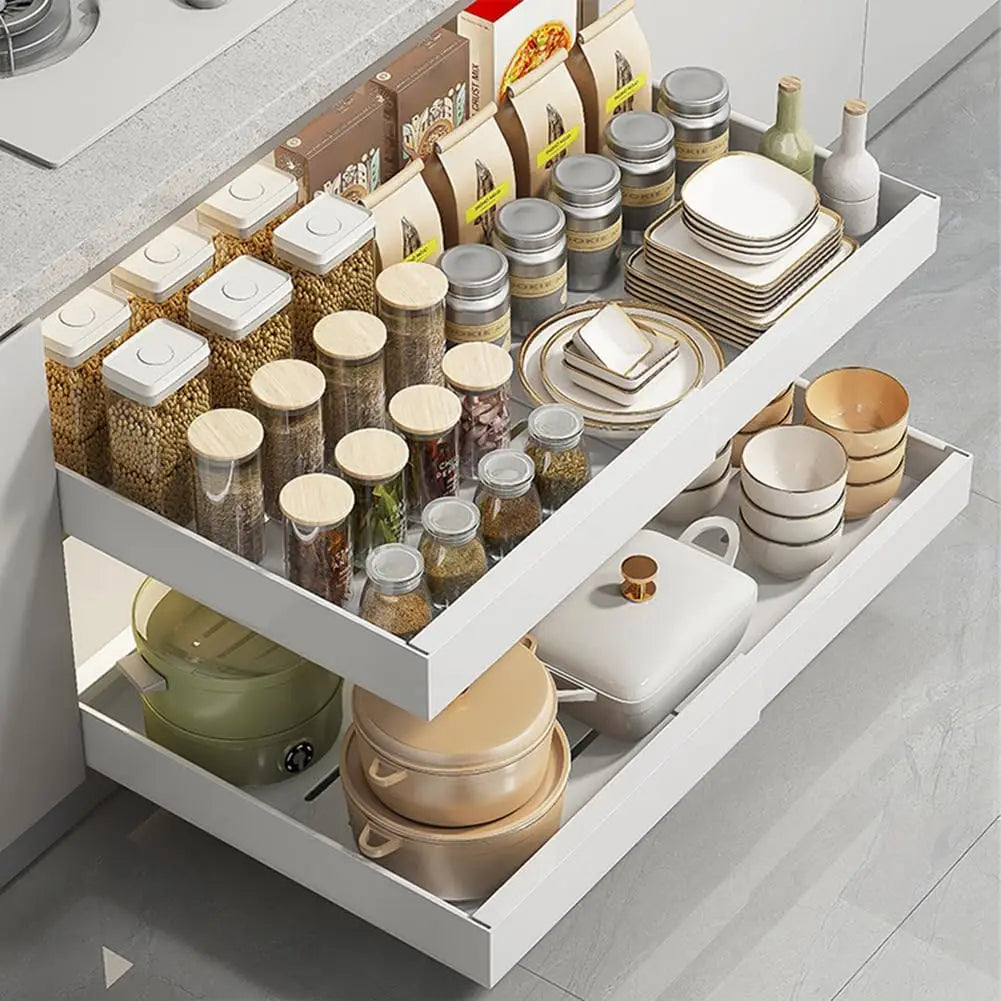 Garvee Stainless Steel Expandable Pull Out Cabinet Organizer