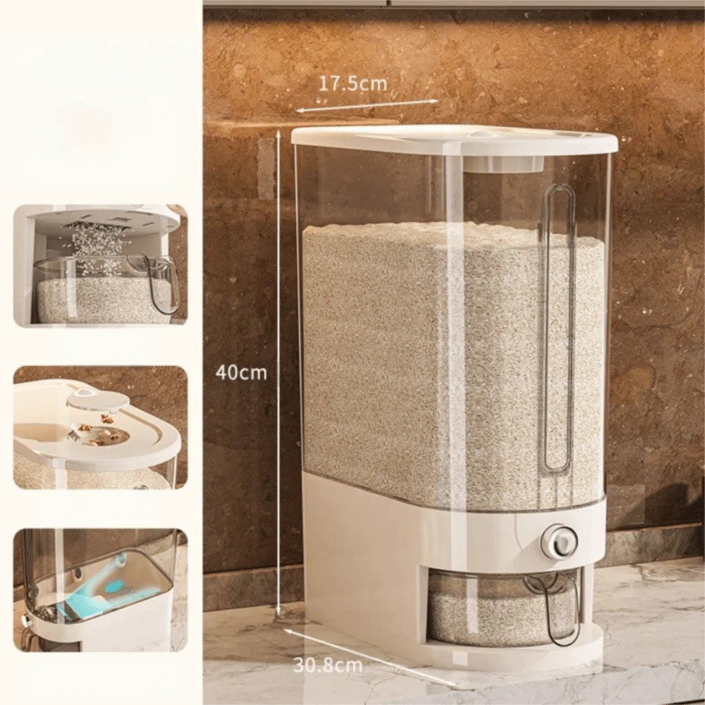 New Insect-proof Rice Storage Container 5/10KG Moisture Proof Rice Sealed Box Dry Food Dispenser Grains