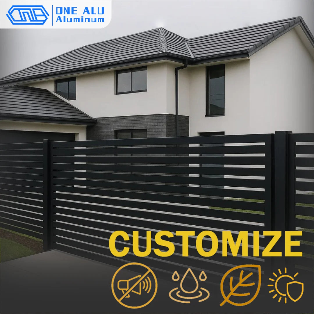 Modern Aluminum Privacy Louver Fence Panel For Outdoor Yard
