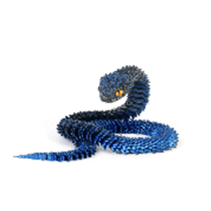3D Printed Snake Decoration Colorful Model 3D Printed Animals Creative Toy Desk Accessories Room Decor Table Ornament 3 Sizes