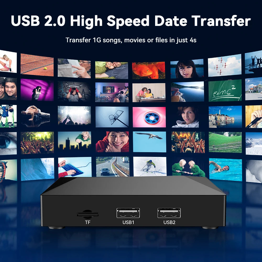 We2USat K3 PRO Smart Android TV Box 6K HDR Build in WiFi-6 2.4GHz/5GHz BT 5.0 4GB+32GB Streaming Media Player PK Vseebox V5 PRO