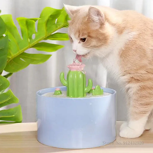 Automatic Circulating Water Dispenser, Cat Ceramic Water Dispenser, Silent Flow, Pet Food Utensils, Pet Supplies, 1Pc