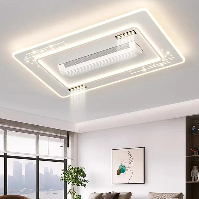 Modern Invisible Bladeless Ceiling Fan Lamp Remote Slient for Restaurant Master Bedroom Living Room Ceiling Fan Home Decor Lamps