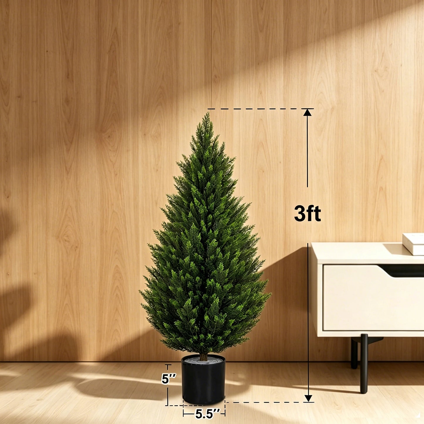 Artificial Cedar Topiary Trees Lifelike Faux Shrubs For Indoor Outdoor Decor