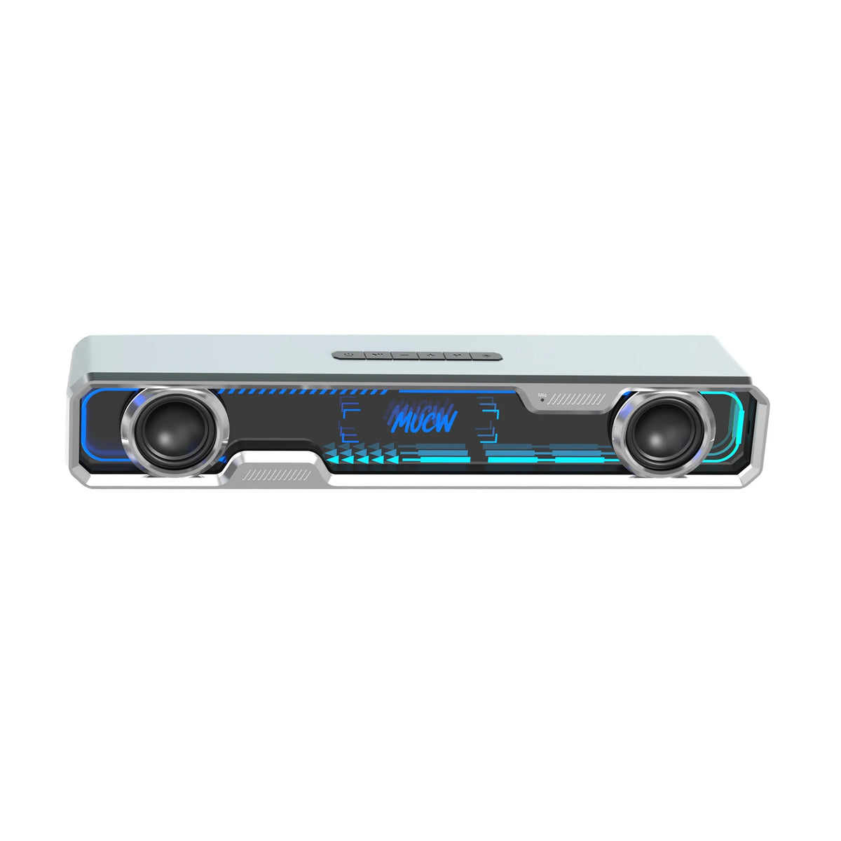 MUCW MU‑C13 Desktop Soundbar 6W Dual‑Driver Stereo Computer Speaker Bluetooth 5.4 & USB Sound Card RGB Gaming Light For PC Monitor Office Gaming