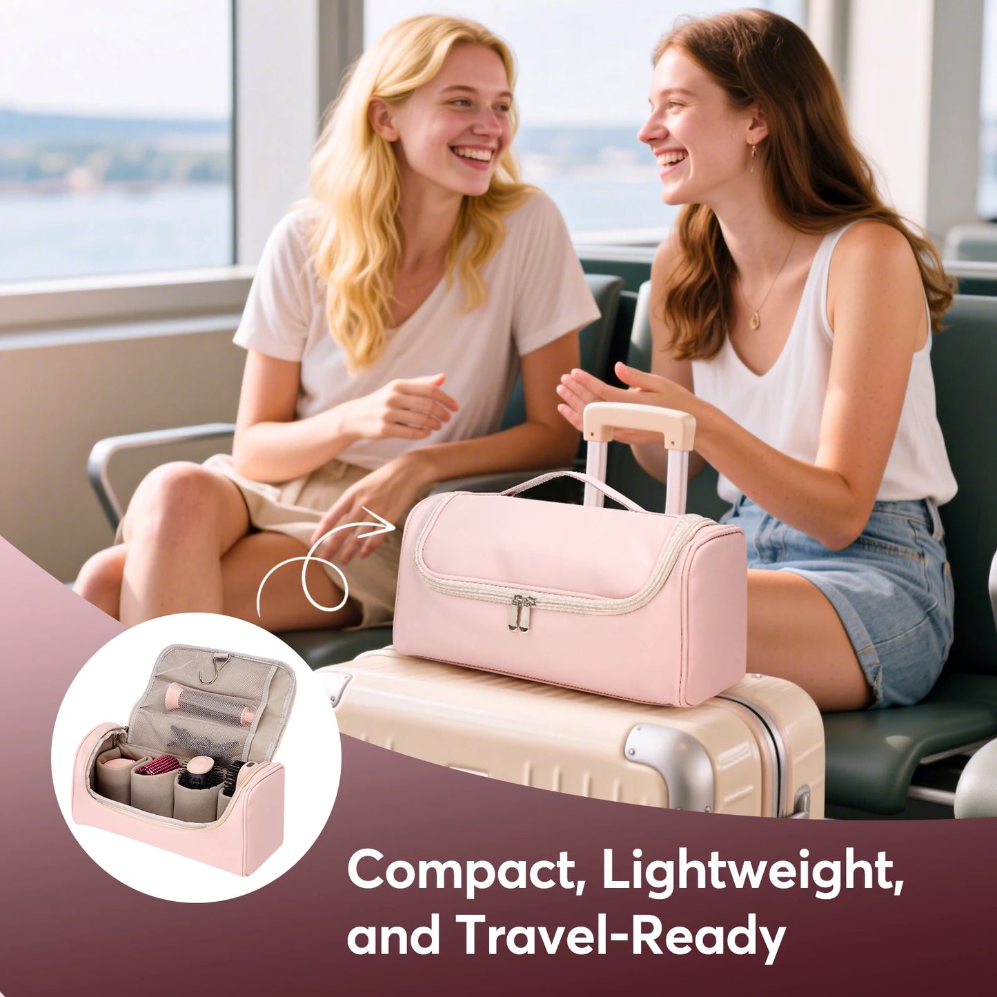 BOPCAL 5 In 1 Hair Styler With Travel Bag Air Wrap 1200W Dryer