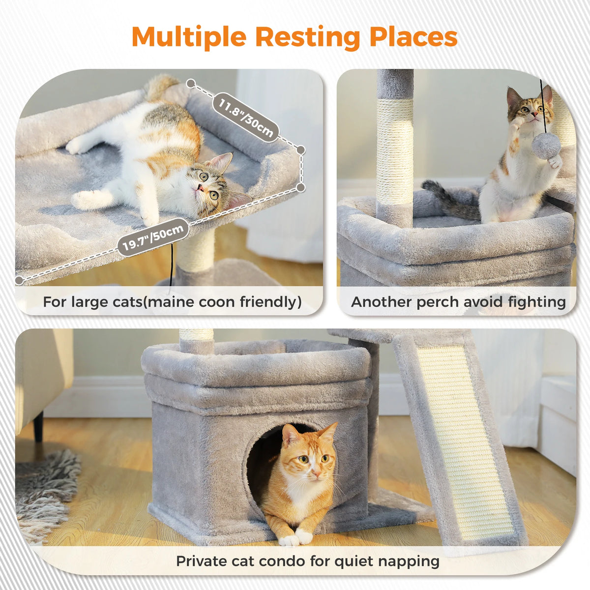 PAWZ Road Indoor Cat Tree Featuring Sisal Scratching Posts