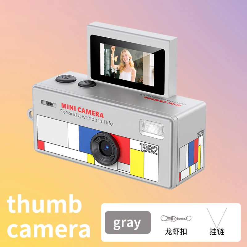 Magecam Thumb Keychain Camera 0.96inch Flip Screen Retro CCD Mini Digital Camera 720P Very Small Camcorder Video Recorder