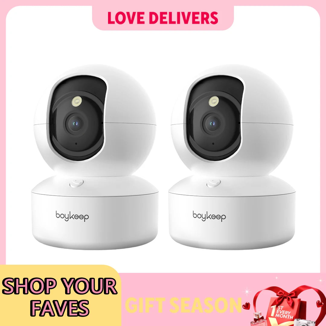 BoyKeep 2 Pack Pet Surveillance Camera With Night Vision