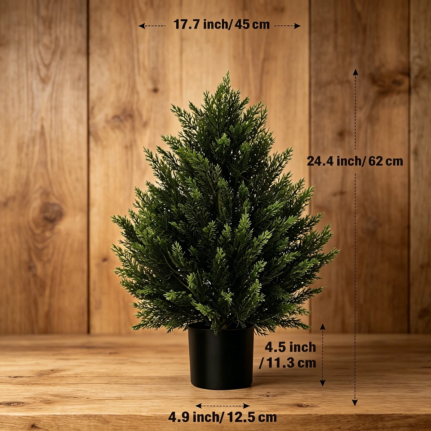 Artificial Cedar Topiary Trees Lifelike Faux Shrubs For Indoor Outdoor Decor