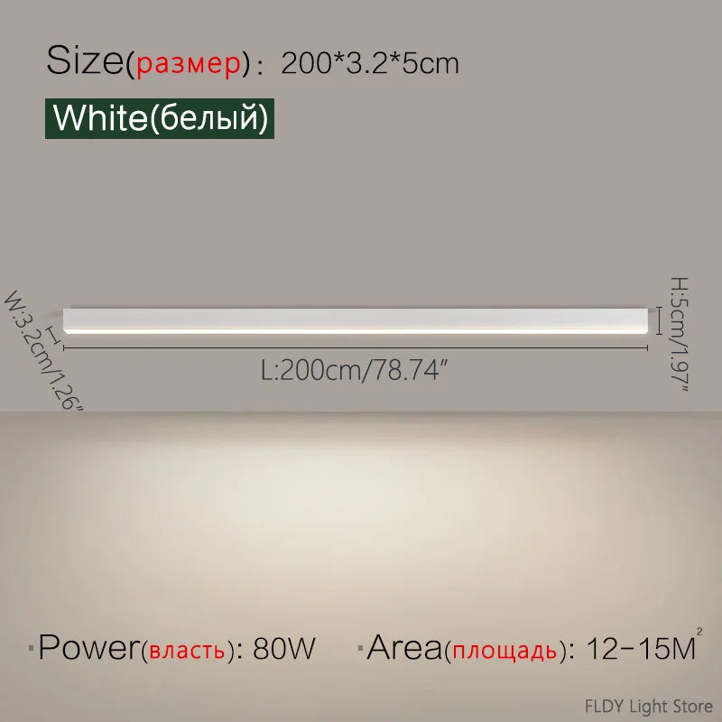 Minimalist living room lighting kitchen dining  bedroom dining room nordic modern aisle balcony strip light