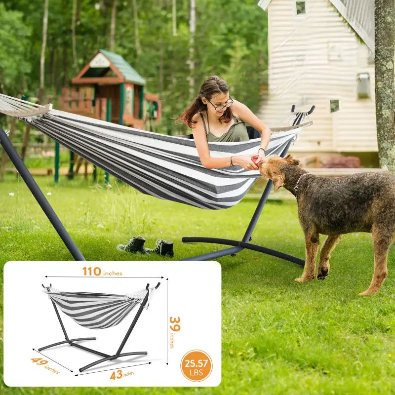 Gyroor Adjustable Stand Hammock With 600Lb Capacity And Outdoor Storage Bag