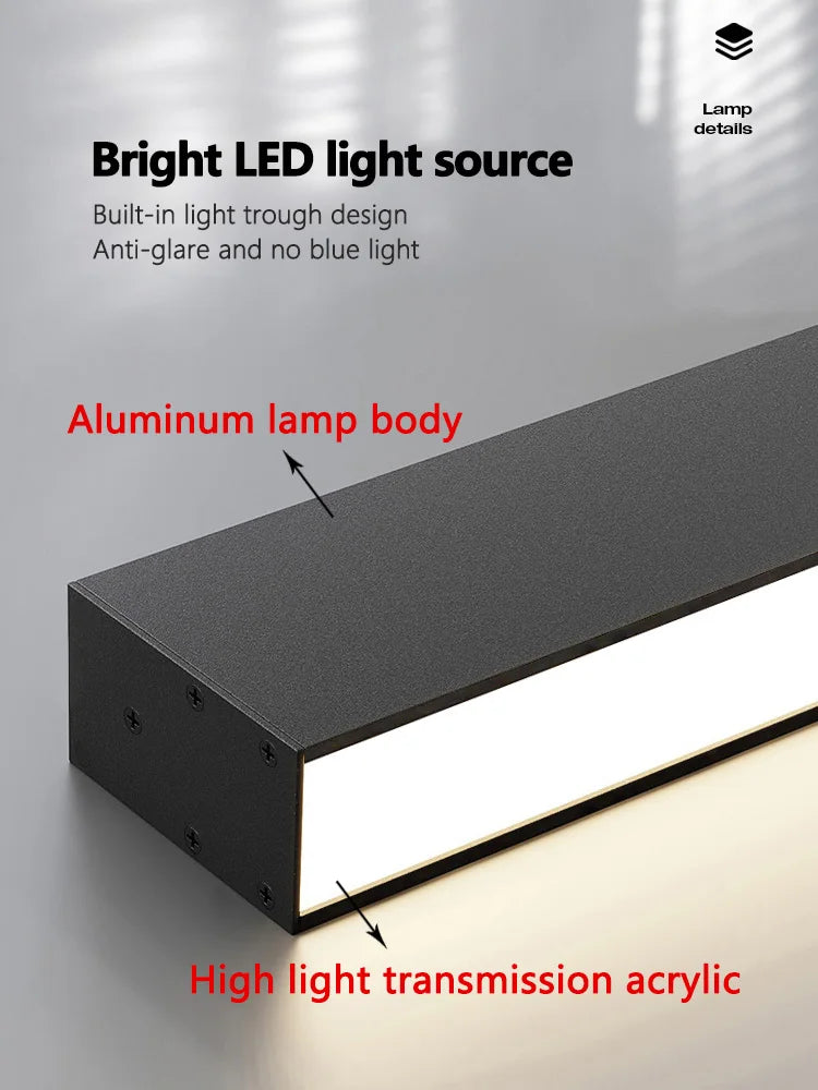 Minimalist living room lighting kitchen dining  bedroom dining room nordic modern aisle balcony strip light